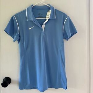 Nike Dri-Fit golf & tennis polo women’s size medium cornflower blue